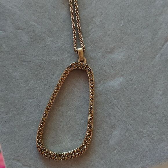 Lucky Brand Necklaces gold plated brass syrup pull chain pedant - Picture 3 of 11